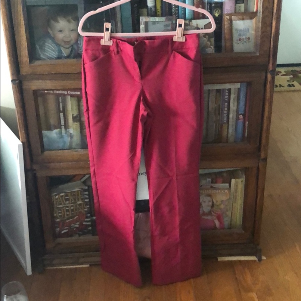 Red dress pants